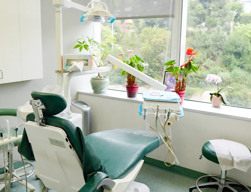 A treatment room with a view at West Hollywood Dental Studio